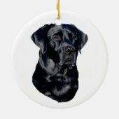 Black Labrador Retriever Keramisch Ornament (Achterkant)