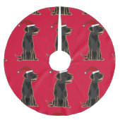 Black Labrador Retriever kerstboomrok Kerstboom Rok (Voorkant)