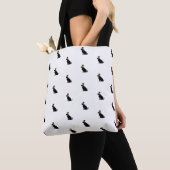 Black Labrador Retriever kerstpattern Modern Draagtas (Dichtbij)