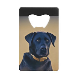 Black Labrador Retriever Kredietkaart Flessenopener