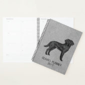 Black Labrador Retriever Lab Chien Texte Personnal (Devant avec enveloppe)