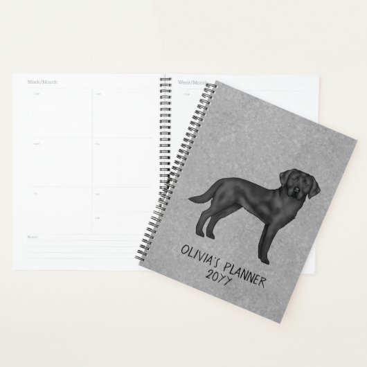 Black Labrador Retriever Lab Chien Texte Personnal (Devant avec enveloppe)