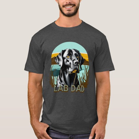 Black Labrador Retriever | Lab Pap T-shirt (Voorkant)