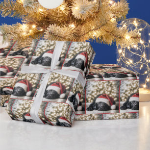 Black Labrador Retriever met Santa Hat Cadeaupapier