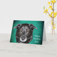 Black Labrador Retriever Personaliseer Birthday Ka