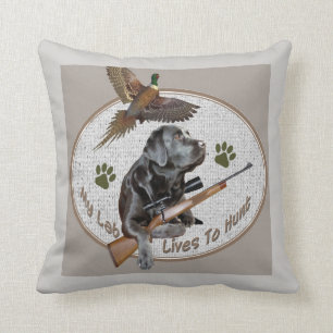 Black Labrador Retriever Pheasant Hunt Kussen