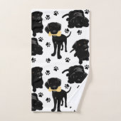Black Labrador Retriever Puppies Bad Handdoek (Handdoek)