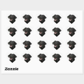 Black Labrador Retriever Puppy Dog Sticker (Vel)