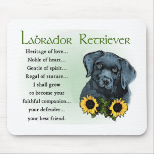 Black Labrador Retriever Puppy Gifts Muismat