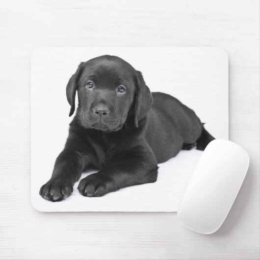 Black Labrador Retriever Puppy Mousepad Muismat (Met muis)
