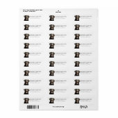 Black Labrador Retriever Return Address Labels (Full Sheet)