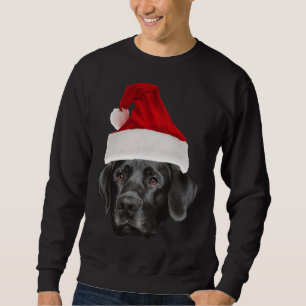 Black Labrador Retriever Santa Hat Trui