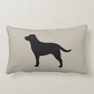 Black Labrador Retriever Silhouette Decorative Kussen