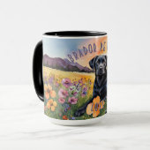 Black Labrador Retriever Sunrise Combo Mok (Voorkant links)