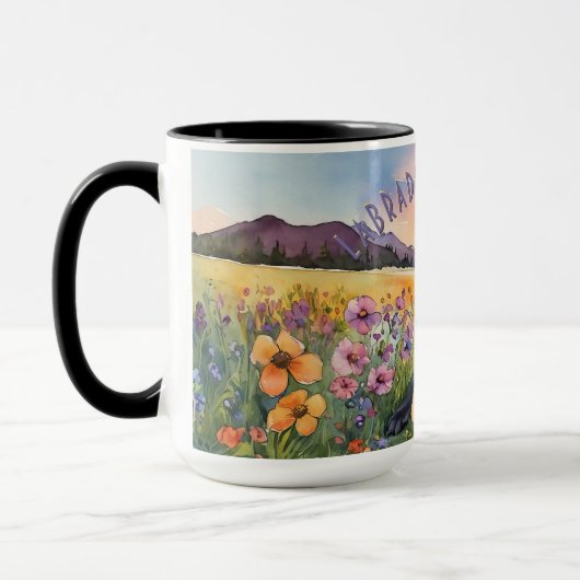 Black Labrador Retriever Sunrise Combo Mug (Gauche)