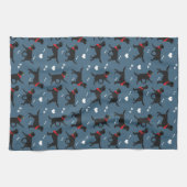 Black Labrador Retrievers Navy Blue Theedoek (Horizontaal)