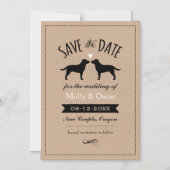 Black Labrador Retrievers Wedding Save the Date Magnetische Uitnodiging (Voorkant)