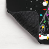 Black Labrador Santa Hat Reindeer Tree Lights Chri Muismat (Hoek)