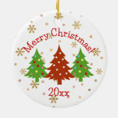 Black Labrador Silhouette kerstkledij Keramisch Ornament (Achterkant)