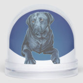 Black Labrador Snow Globe Custom Dog Snow Globe (Avant)