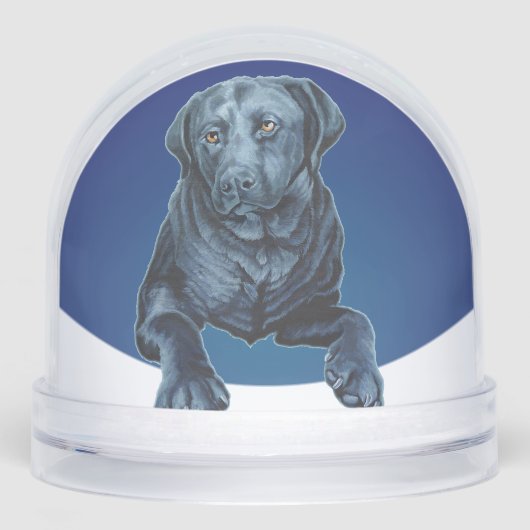 Black Labrador Snow Globe Custom Dog Snow Globe (Avant)