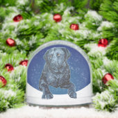 Black Labrador Snow Globe Custom Dog Snow Globe (Noël)