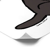 Black Labrador Tartan Scarf Dark Poster (Hoek)