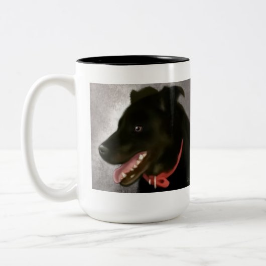 Black Labrador Two Toned Mok (Links)