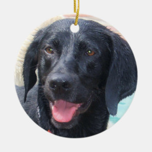Black Labrador-versiering Keramisch Ornament