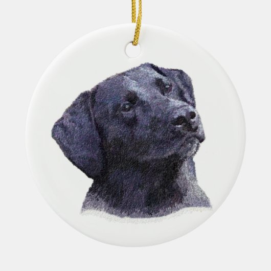 Black Labradore Retreiver Ornament (Voorkant)