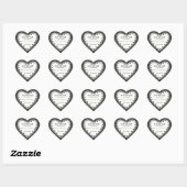 Black Lace Heart Enregistrer Les Stickers Date (Feuille)