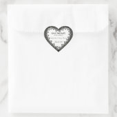 Black Lace Heart Enregistrer Les Stickers Date (Sac)
