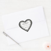 Black Lace Heart Enregistrer Les Stickers Date (Enveloppe)