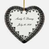 Black Lace Heart Ornament (Achterkant)