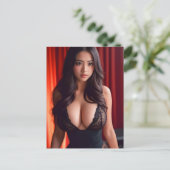 Black Lace Lingerie Briefkaart (Staand voorkant)