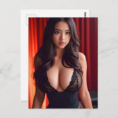 Black Lace Lingerie Briefkaart (Voorkant / Achterkant)