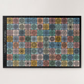 Black Lace Mandalas Applique Patchwork-ontwerp Legpuzzel (Horizontaal)