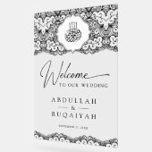 Black Lace Muslim Wedding Welcome (Angle)