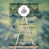 Black Lace Muslim Wedding Welcome (Neutre)