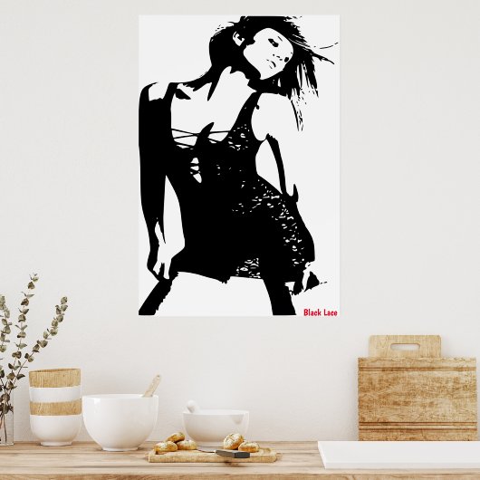 Black Lace Poster (Keuken)