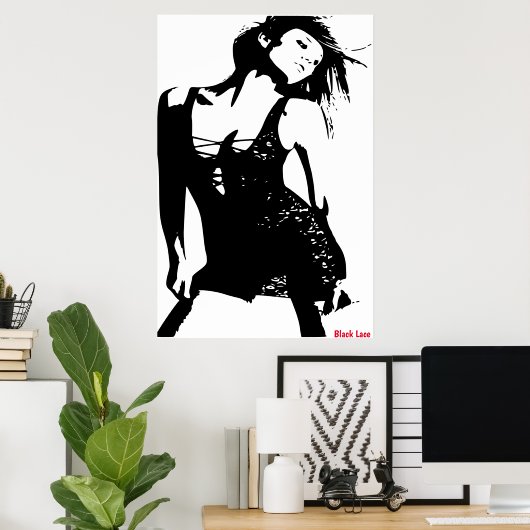 Black Lace Poster (Thuiskantoor)