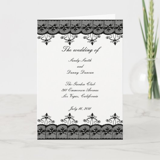 Black Lace Program Kaart (Voorkant)