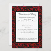 BLACK LACE ROUGE INVITATIONS VINTAGES BACHELORETTE (Devant)