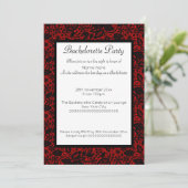 BLACK LACE ROUGE INVITATIONS VINTAGES BACHELORETTE (Debout devant)