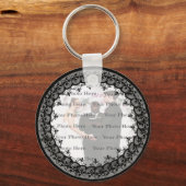 Black Lace Round Sleutelhanger (Voorkant)