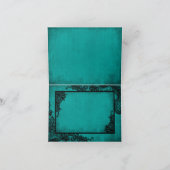 Black Lace Teal Modern Goth Merci (Intérieur)