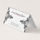 Black Lace White Dammaskers Visitekaartjes (Achterkant)
