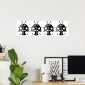 Black Ladybugs Poster (Thuiskantoor)