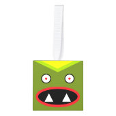 Black Lagoon Wooden Cube Halloween Ornament (Voorkant)