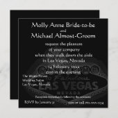 Black Las Vegas Wedding Kaart (Voorkant / Achterkant)